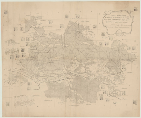 Carte agronomique des cantons de l'arrondissement de Bernay Beaumont-le-Roger