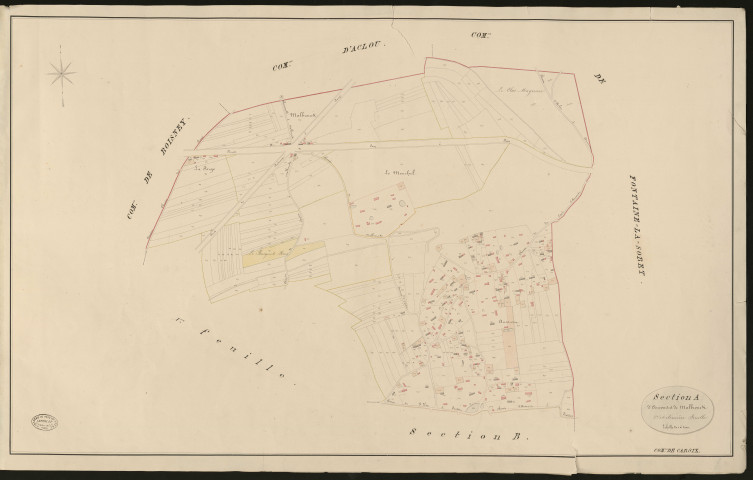 Carsix. Section A _ d'Aucourt et de Malbrouck _ 2e et dernière Feuille