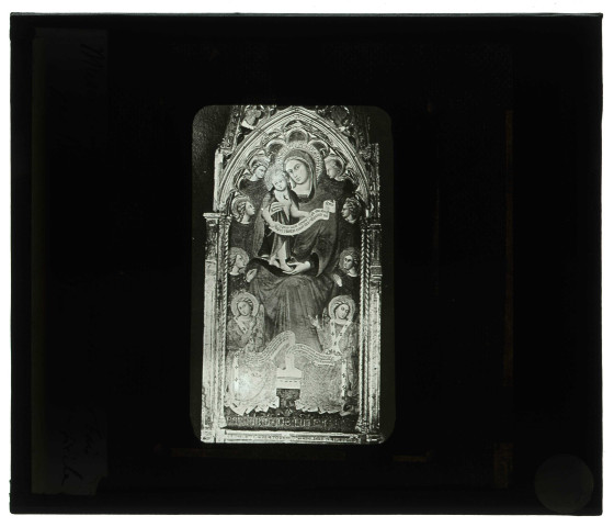 Musée de Pise (Italie), peinture sur bois du XIVème siècle de Barnabé de Modène « la Vierge à l'enfant ».
