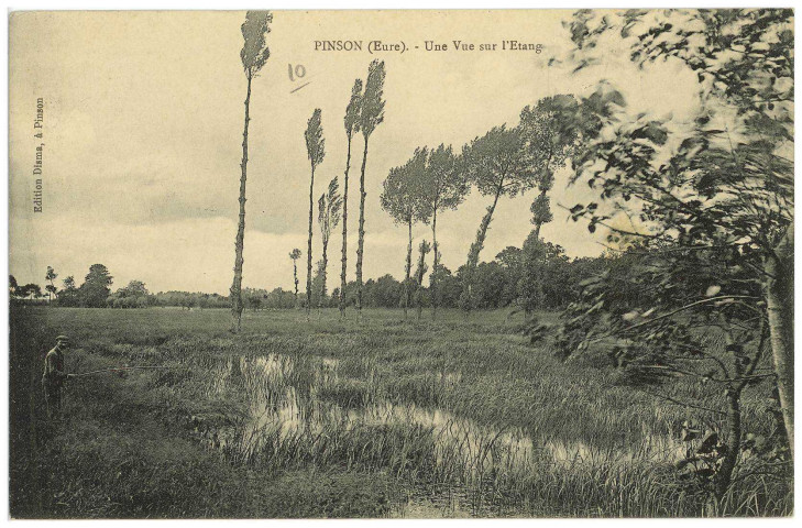 Illiers-l'Evêque. Pinson (Eure). - Une Vue sur l'Etang.