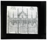 Abbaye Saint-Ouen de Rouen (Seine-Maritime), dessin du jubé extrait de l'ouvrage de Dom Pommeraye vers 1672.