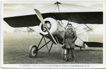 Evreux-Ville. P Lemée Chef Pilote de l'Aéro-club de l'Eure et son Morane A. S.