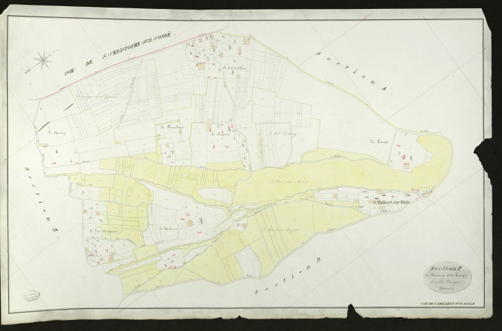 Saint-Philbert-Sur-Risle. Section F _ des Fontaines et des Granges _ Feuille unique