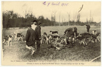 Breteuil-sur-Iton. Chasse à courre en forêt de Breteuil-Paysans retirant le Cerf de l'eau.
