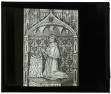 Cathédrale Notre-Dame d'Évreux (Eure), dessin d'un vitrail d'après Jean Lafond "Charles VI" d'après Gaignières.