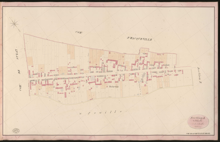 Richeville. Section A _ de Richeville _ 1re de 3 Feuilles