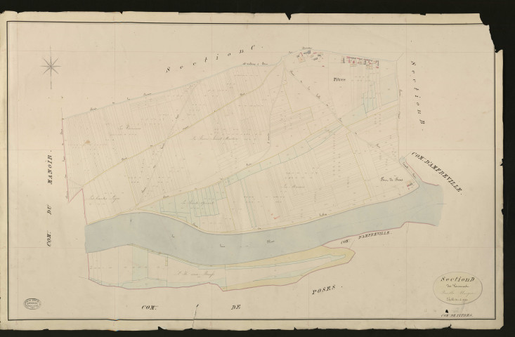 Pitres. Section D _ des Varennes _ Feuille Unique
