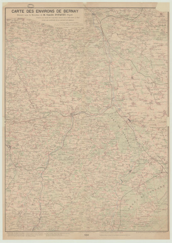 Carte des environs de Bernay