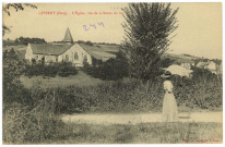 Giverny. L'Eglise, vue de la Route du bas.
