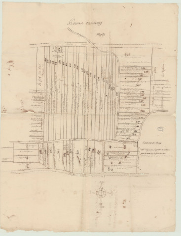 Neaufles-Auvergny - 1- "1741 Carte de La Giroudière n° 7". * 2- "Paroisse et seigneurie de Neaufles. Plan ou carte figurative de l'ainesse de La Giroudière n° 8". *