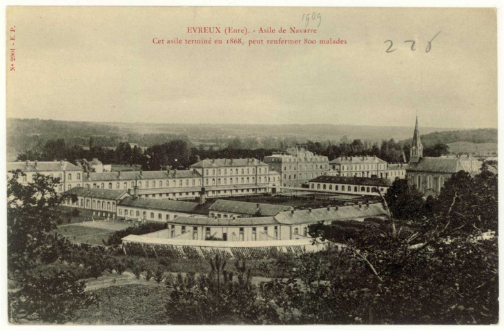 Evreux-Ville. Navarre : Asile de Navarre - Cet asile, terminé en 1868, peut renfermer 800 malades.