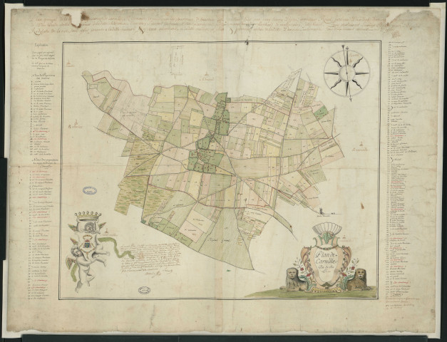 Carville-Pot-de-Fer (Seine-Maritime) - "Plan général de la terre et seigneurie de Carville". *