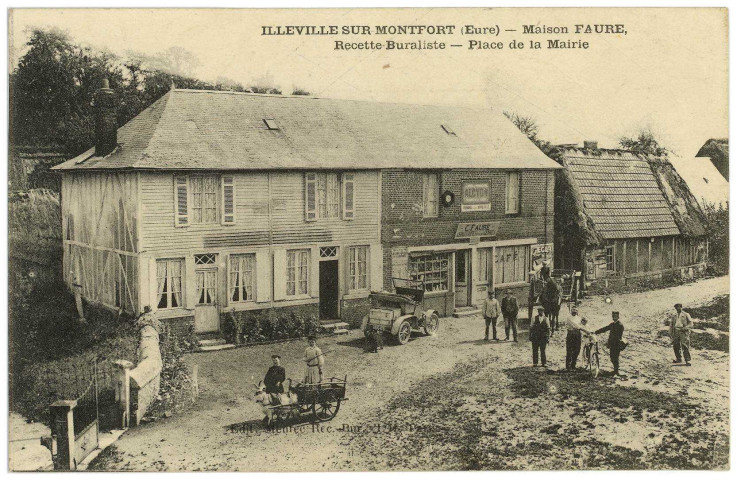 Illeville-sur-Montfort. Maison Faure, Recette Buraliste - Place de la Mairie.