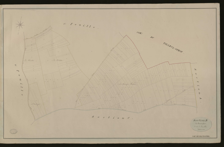 Beaumontel. Section B _ du Boscanglier _ 2e de 3 Feuilles
