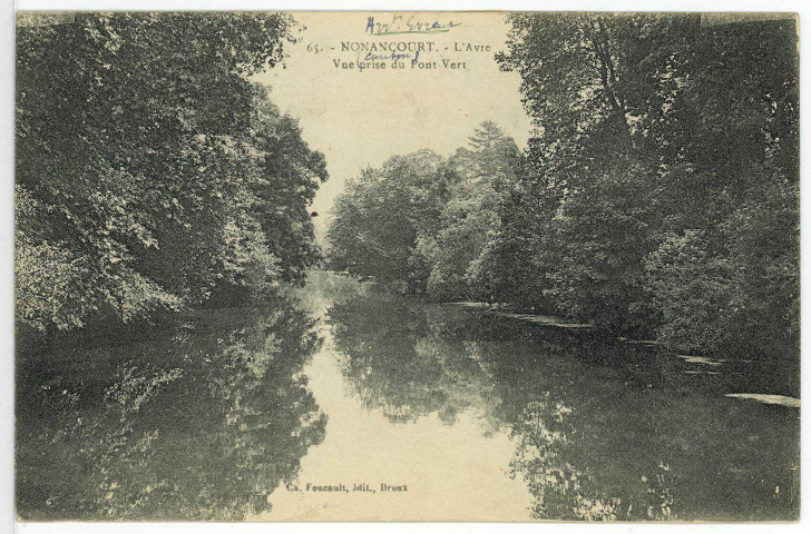 Nonancourt. L'Avre - Vue prise du Pont Vert.