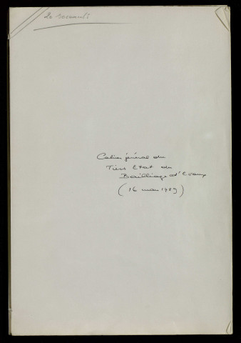 Cahier manuscrit.
