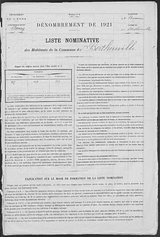 BERTHOUVILLE 1921