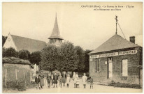 Claville. Le Bureau de Poste-L'Eglise et le Monument aux Morts.