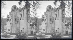 Ruines et vestiges de l'abbaye Notre-Dame de Fontenelle de Saint-Wandrille-Rançon (Seine-Maritime).