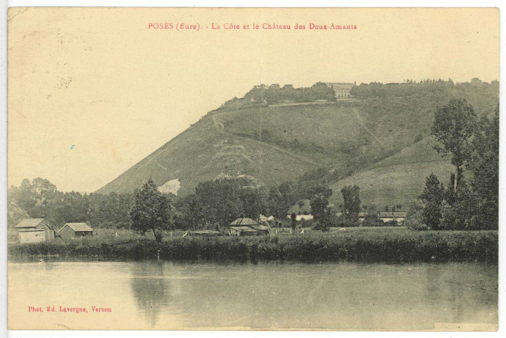 Poses. La Côte et le Château des Deux-Amants.