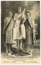 Neubourg (Le). Cavalcade du 10 septembre 1928 - Reine des l'Agriculture : Mlle Germaine Hervieu - Demoiselles d'honneur : Mlle Simone Tenière - Mlle Louibe Boulanger.