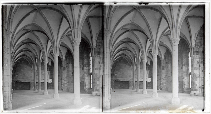 Abbaye et dépendances du Mont-Saint-Michel (Manche), la salle des Hôtes de la Merveille.