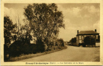 Fresne-l'Archevêque. Fresne-l'Archevêque (Eure). - Le Calvaire et la Mare.