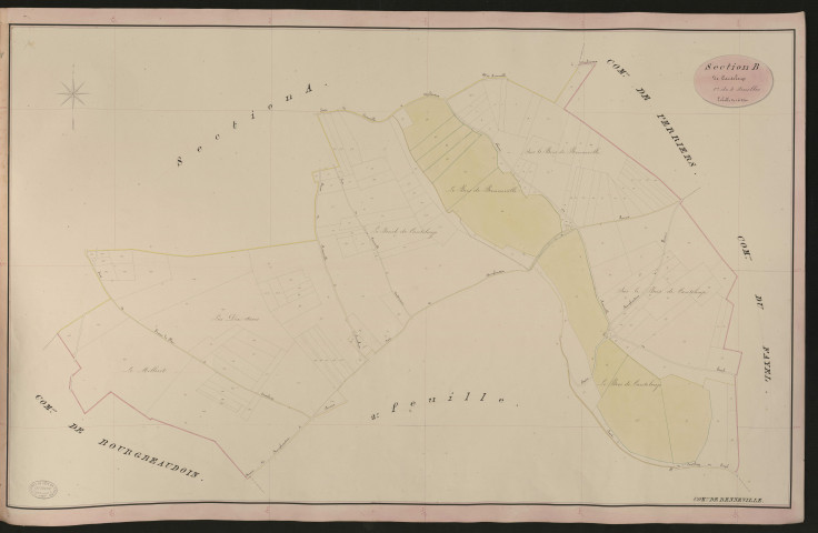Renneville. Section B _ de Canteloup _ 1re de 3 Feuilles