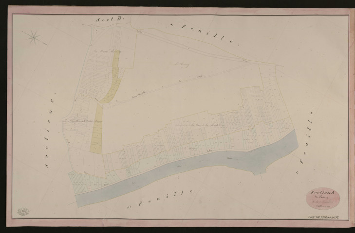 Pressagny-l'Orgueilleux. Section A _ du Chesney _ 5e de 7 Feuilles