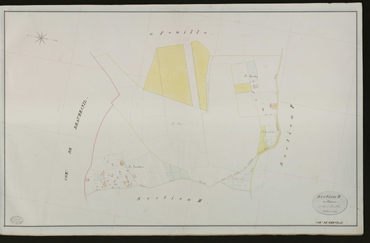Thevray. Section B _ du Château _ 1re de 2 Feuilles