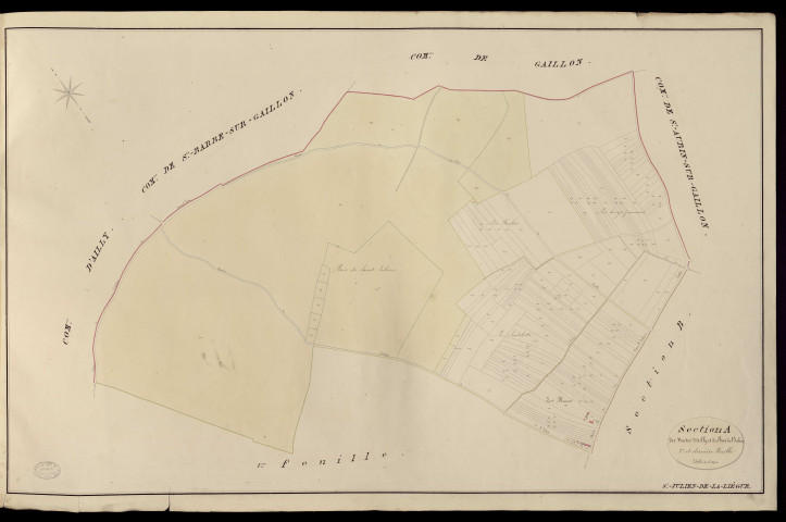 Saint-Julien-de-la-Liègue. Section A _ des Ventes d'Ailly et Bois de St.-Julien _ 2e et dernière Feuille