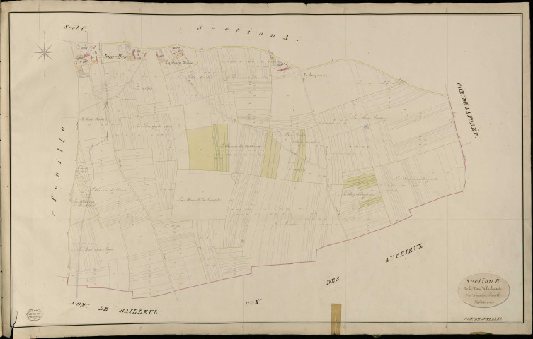 Jumelles. Section B _ de la Mare de la Saussée _ 2e et dernière Feuille