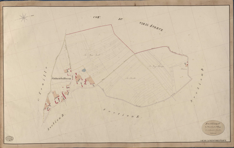 Saint-Aubin-du-Vieil-Evreux. Section C _ de Brécoule et du Village _ 2e et dernière Feuille