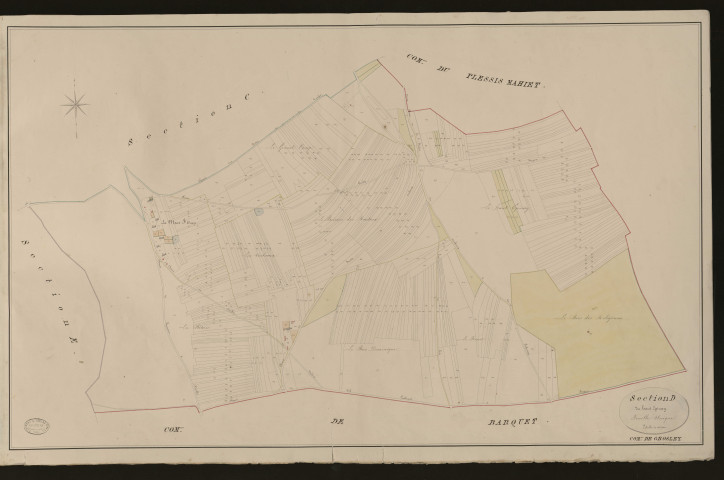 Grosley-sur-Risle. Section D _ du haut Epinay _ Feuille Unique