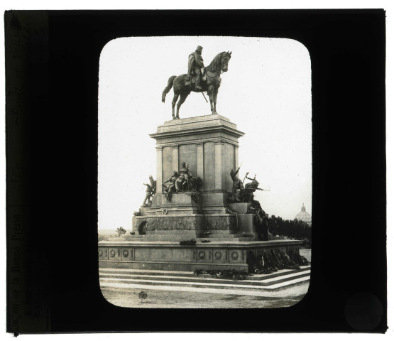 Monument de Garibaldi sur le Janicule à Rome (Italie).