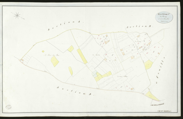 Chamblac (Le). Section C _ du Bocage _ 1ère de 2 feuilles _ Echelle de 1 à 2500