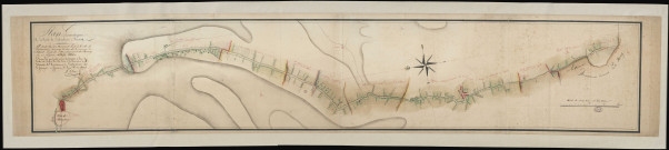 "Plan géométrique de la route de Pont-Audemer à Bernay".