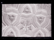 Plafond ornementé de la salle du Conseil du Palais de justice de Rouen (Seine-Maritime).