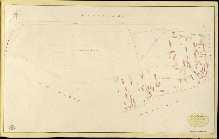 Epreville-près-le-Neubourg. Section C _ de la Mare de Neuville _ 1re de 3 Feuilles