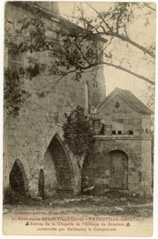 Fatouville-Grestain. Fatouville-Grestain - Entrée de la Chapelle de l'Abbaye de Grestain construite par Guillaume le Conquérant.