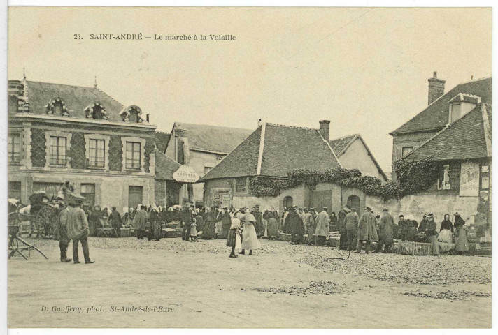Saint-André-de-l'Eure. Le Marché à la Volaille.