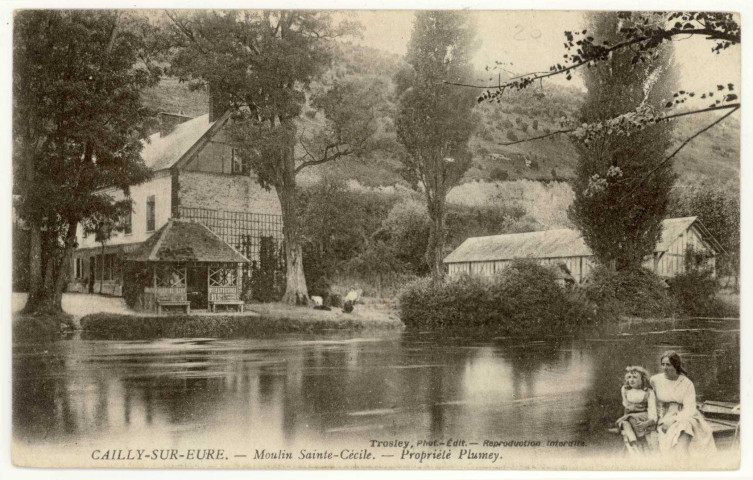 Cailly-sur-Eure. Moulin Sainte-Cécile-Propriété Plumey.