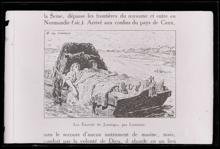 Abbaye Saint-Pierre de Jumièges (Seine-Maritime), esquisse "La Légende des Énervés" par Luminais.