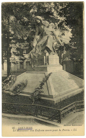Louviers-Ville. Le Monument aux Enfants morts pour la Patrie.