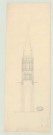 Evreux _Cathédrale. Projet de restauration de la flèche.