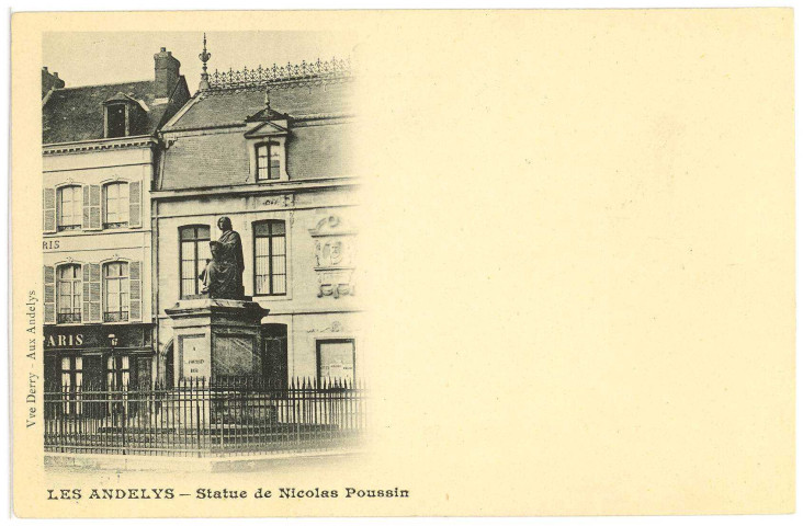 Andelys (Les). Statue de Nicolas Poussin.