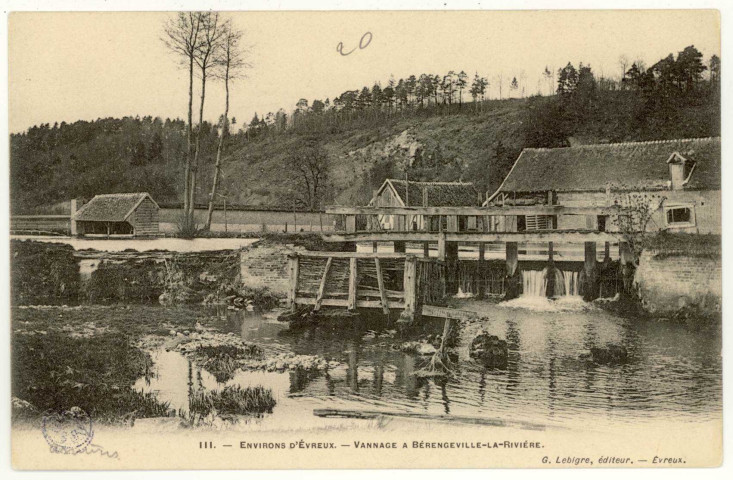 Arnières-sur-Iton. Vannage à Bérengeville-la-Rivière.