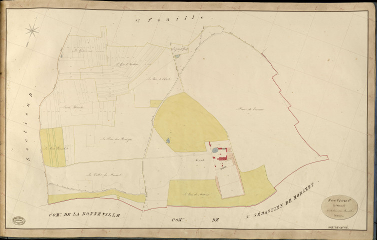 Caugé. Section C _ de Moraud _ 2e et dernière Feuille