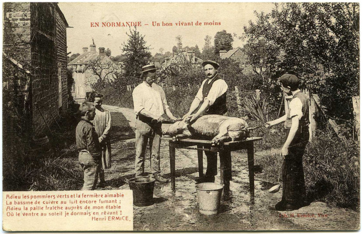 Divers. En Normandie. - Un bon vivant de moins.