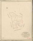 Cauverville-en-Roumois. Tableau d'assemblage _ du Plan Parcellaire de la Commune de Cauverville _ Canton de Routot - Pontaudemer - Eure. _ Terminé sur le Terrain en octobre 1826 , sous l'administration de M.Le Vicomte Raymond Delaitre, Préfet _ M. Delarocque, Maire _ sous la Direction de M.Hurtrelle, Directeur des Contributions directes _ M. Hautier, Géomètre en Chef. _ Par M. Thorel, Géomètre de 1re classe.